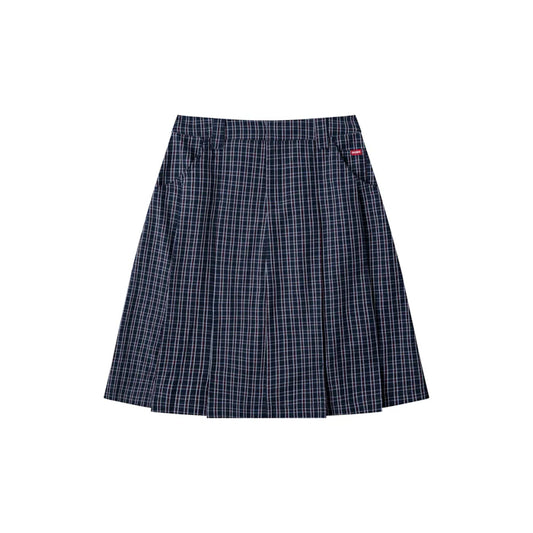 PP - Gingham Midi Skirt - Navy Gingham