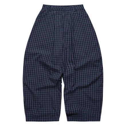 PP - Gingham Wide Pants - Navy Gingham