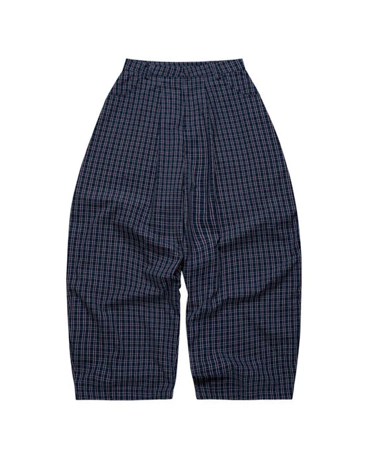 PP - Gingham Wide Pants - Navy Gingham