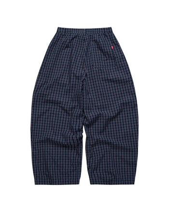 PP - Gingham Wide Pants - Navy Gingham