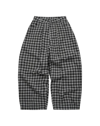 PUSHPUSH - Gingham Wide Pants - Mono