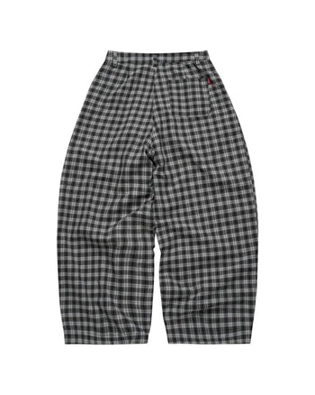 PUSHPUSH - Gingham Wide Pants - Mono