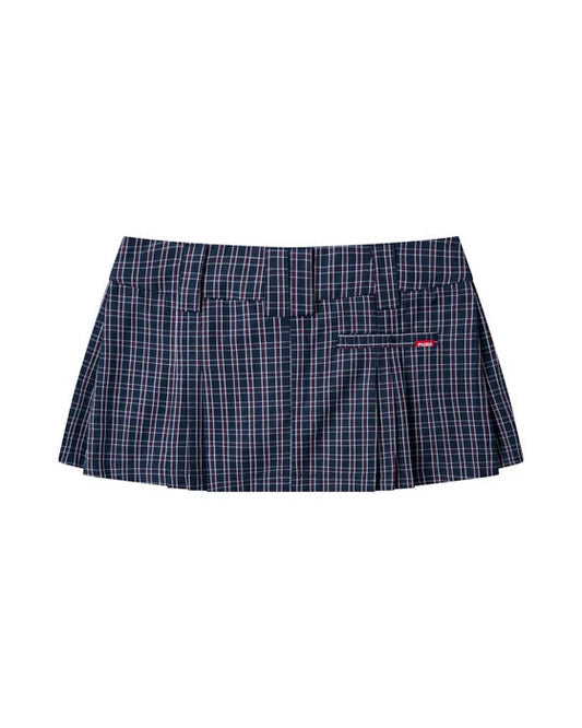 PP - Gingham Mini Skirt - Navy Gingham