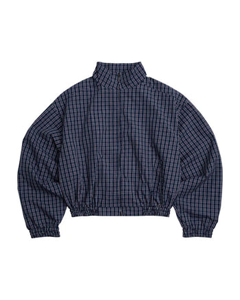 PP - Gingham Zip Jacket - Navy Gingham