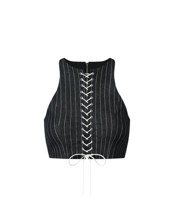 PUSHPUSH - Pushie Striped Corset - Black