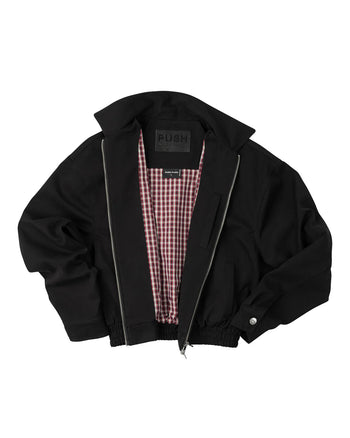 PUSHPUSH - Heritage Zip Jacket - Black Crimson Gingham