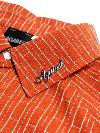 Against Lab - Sashiko Shirt - Orange