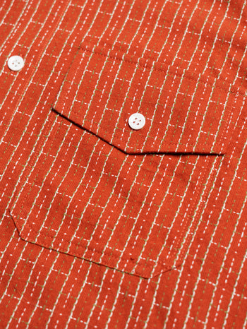 Against Lab - Sashiko Shirt - Orange