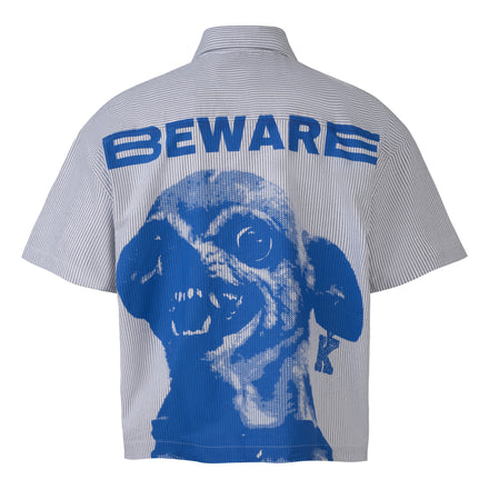 K.M.C - Beware Blue Printing Boxy Shirt