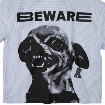 K.M.C - Beware Black Printing Boxy Shirt