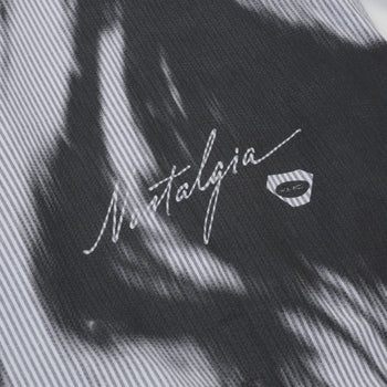 K.M.C - Mist Grey Striped Boxy Shirt