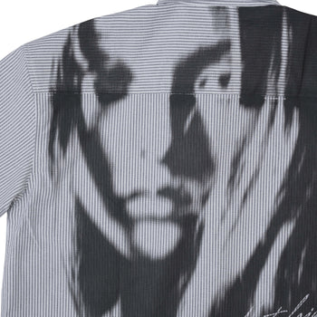 K.M.C - Mist Grey Striped Boxy Shirt