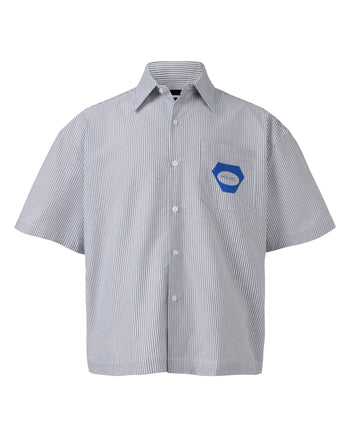 K.M.C - Beware Blue Printing Boxy Shirt