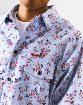 Against Lab - Floral Miguel Shirt - Blue