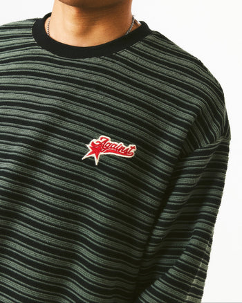 Against Lab - Stripe Star Lounge Tee - Green