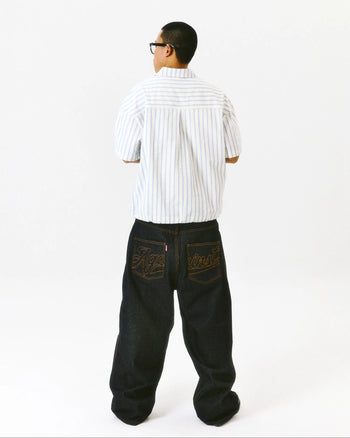 Against Lab - Stripe Standard Shirt - White