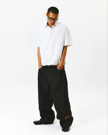 Against Lab - Stripe Standard Shirt - White