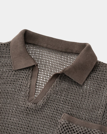 FTMD .Knitted Pullover Shirt - Brown