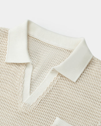 FTMD. Knitted Pullover Shirt - Cream