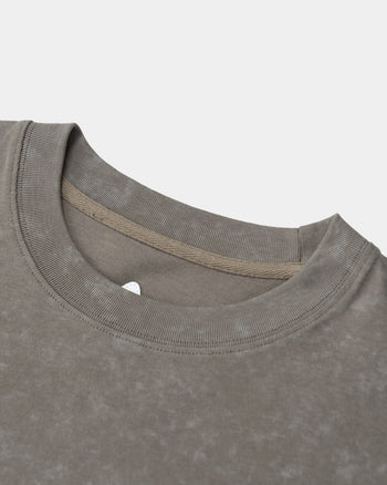 FTMD. Logo Washed Tee -Khaki Brown