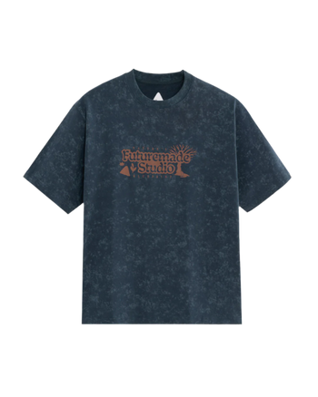 FTMD. Logo Washed Tee -Navy