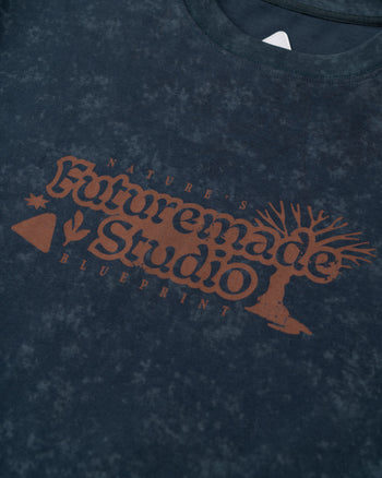 FTMD. Logo Washed Tee -Navy