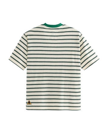 FTMD. Textured Stripe Tee -Cream/Green