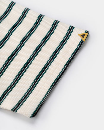 FTMD. Textured Stripe Tee -Cream/Green