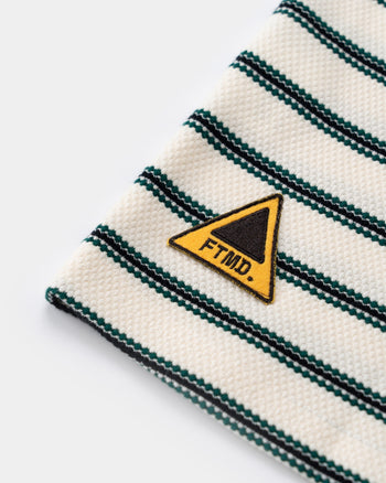 FTMD. Textured Stripe Tee -Cream/Green
