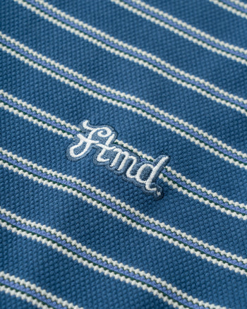 FTMD. Textured Stripe Tee -Blue/White