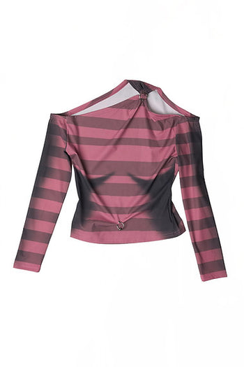 Double Back - Stripes Top - Pink