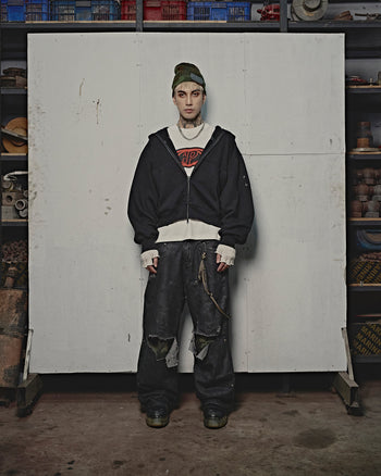 PISTOL - Glossy Black Baggy Jeans - Black