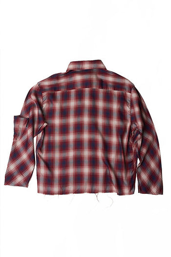 Double Back - Too Many Pocket Checkered Shirt - Red / Blue