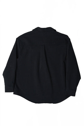 Double Back - Tucked Collar Shirt - Black