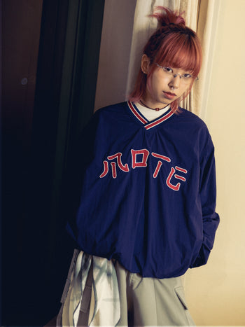 Unlimited Mote - Nylon Pull Over Shirt - Navy
