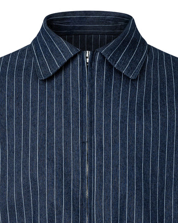 PUSHPUSH - Heritage Zip Jacket - Navy Pinstripe