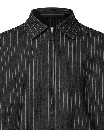 PUSHPUSH - Heritage Zip Jacket - Black Pinstripe