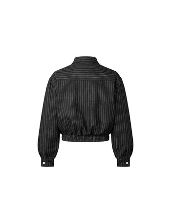 PUSHPUSH - Heritage Zip Jacket - Black Pinstripe