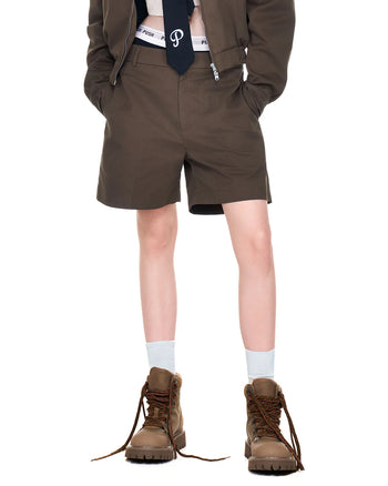 PUSHPUSH - Off-Work Shorts - Moss Brown