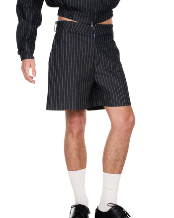 PUSHPUSH - Off-Work Shorts - Black Pinstripe