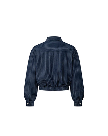 PUSHPUSH - Heritage Zip Jacket - Navy Pinstripe