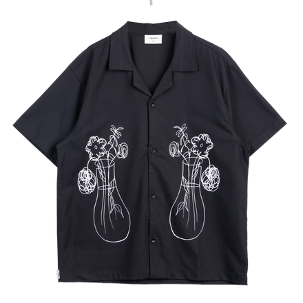 Anything Holiday - Vase Shirt  - Black