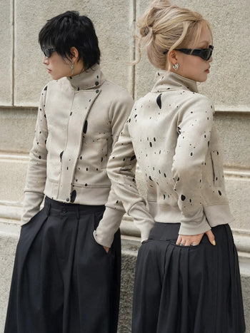 Melancholy - Virelle High Neck Jacket - Beige