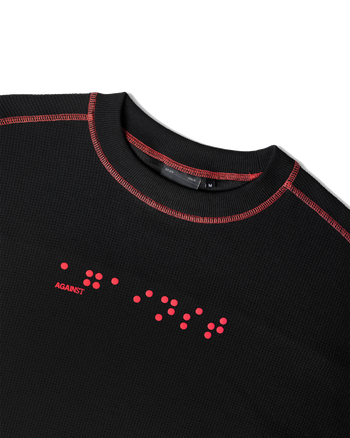 Against Lab - Brailled Contrast Waffle Tee