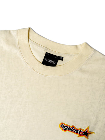 Against Lab - Star Washed Tee - Cream