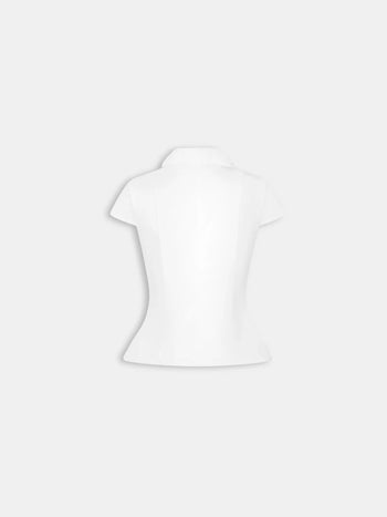 Melancholy - Lucienne Fold Top - White