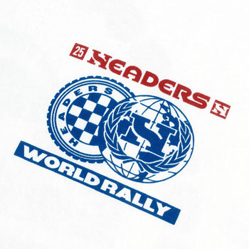 Headers - World Rally Tee - White