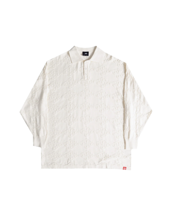 TNTCO - Knitted Long Sleeve Polo - Beige