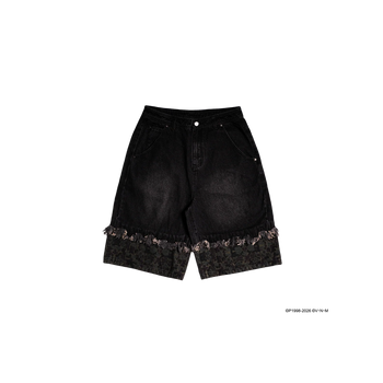 TNT X HUNTER - HXH Camo Ripped Jort - Black