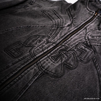 TNT X HUNTER - “XIN” Denim Biker Jacket - Grey
